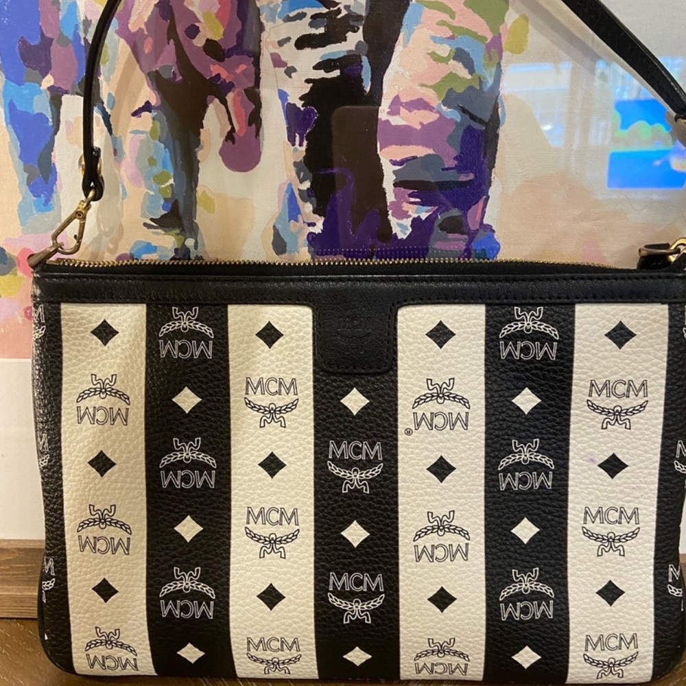 MCM Visetos Striped Pochette